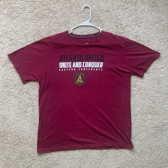 Atlanta United FC Men’s XL T-Shirt Maroon Eastern Conference 100% Cotton - Picture 1 of 5